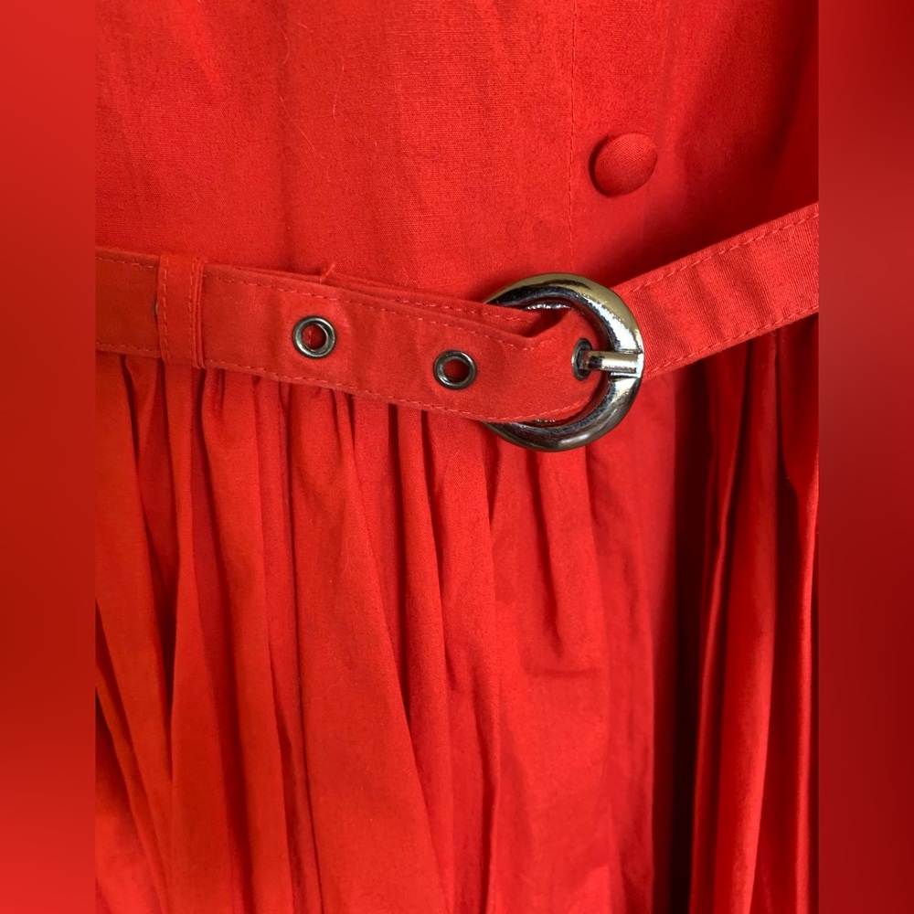 eShakti Red Custom Dress - Picture 4 of 8